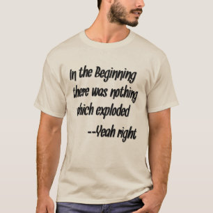 Camiseta Negação cristã legal da teoria de Big Bang dos