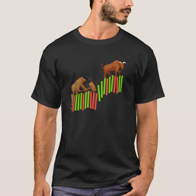 Camiseta Negociação Comercial Bolsa Bull Bull Vs Bear I (Frente)