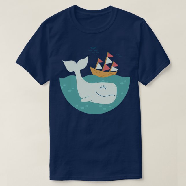 Camiseta Negociações Engraçadas Sobre Mamíferos Oceanos Bal (Frente do Design)