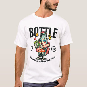 Camiseta Negociador de serviço de garrafa