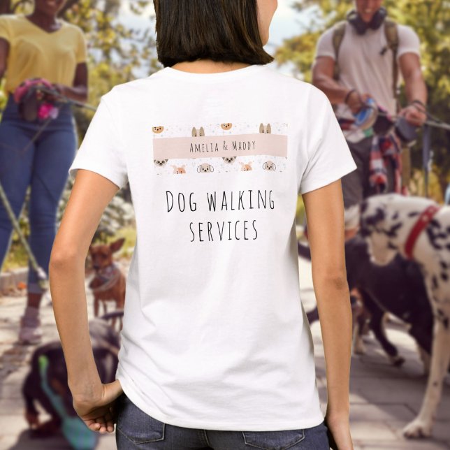 Camiseta Negócio de Caminhada de Cachorro - Jovens Empresár (Criador carregado)