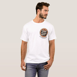 Camiseta Negócio Simples de Logotipo e Texto Personalizado