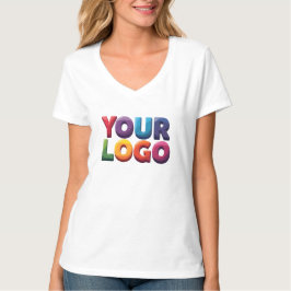 Camiseta Negócio Simples de Logotipo e Texto Personalizado