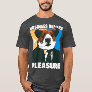 Camiseta Negócios Antes do Prazer Memória de Hamster Engraç