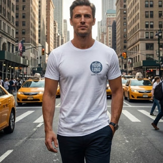 Camiseta Negócios de Logo Personalizado Com Texto