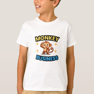 Camiseta Negócios de Macaco Divertido
