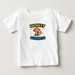 Camiseta Negócios de Macaco Divertido
