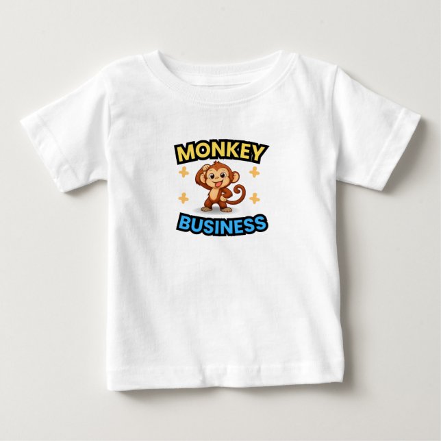 Camiseta Negócios de Macaco Divertido (Frente)