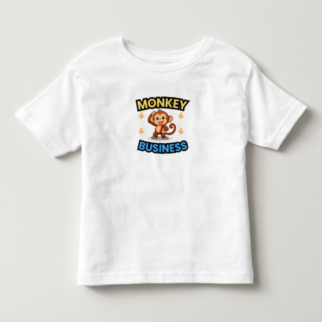 Camiseta Negócios de Macaco Divertido (Frente)
