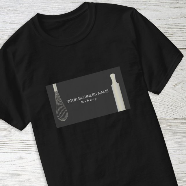 Camiseta Negócios de Padaria de Confeitaria Simples Moderna (Criador carregado)
