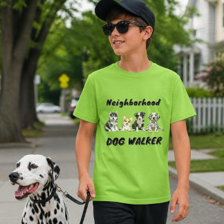 Camiseta Negócios de passeador de cães do bairro