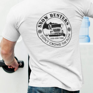 Camiseta Negócios de Remoção de Neve Adicione Seu Logotipo 