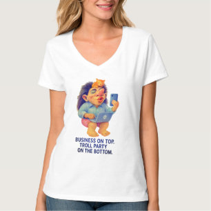 Camiseta Negócios no Troll Superior - Trabalho Engraçado do