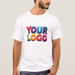 Camiseta Negócios Simples com Logotipo e Texto Personalizad