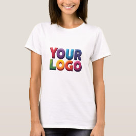 Camiseta Negócios Simples com Logotipo e Texto Personalizad