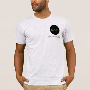 Camiseta Negócios Simples de Logotipo Personalizado para Fu