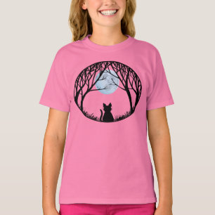 Camiseta Negra de Gato Negra de Criança