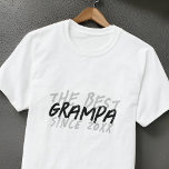 Camiseta Negra e Branca Modernos Grunge O Melhor Vovô<br><div class="desc">Este design moderno e grunhido é composto por tipografia sã-serif.</div>