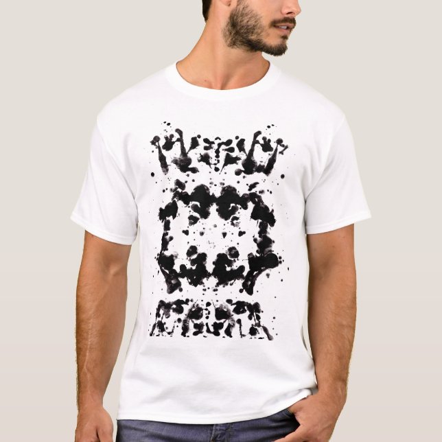 Camiseta Negra e Branca para Homens (Frente)