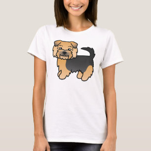 Camiseta Negra E Tan Norfolk Terrier Cute Cartoon Cão