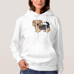 Camiseta Negra E Tan Norfolk Terrier Cute Cartoon Dog