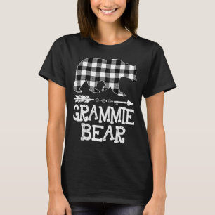 Camiseta Negra E Xadrez Branca, Urso Grammioso, Natal
