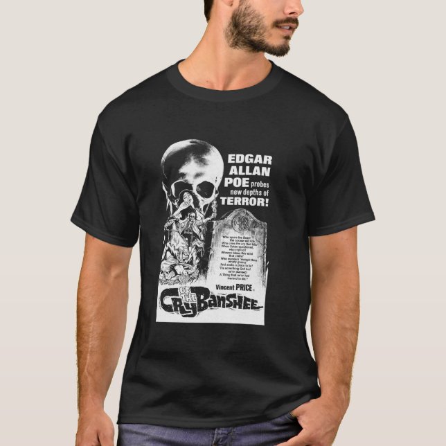 Camiseta Negra Edgar Allan Poe Cry da Banshee Dark (Frente)