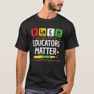 Camiseta Negra Educadores Matam História Mês África Amer