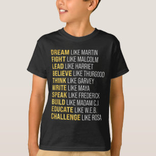 Camiseta Negra História Mês Crianças Orgulho Africano Negro