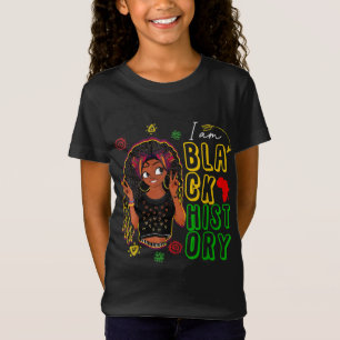 Camiseta Negra História Mês Meninas Africanas Mulher Afro A