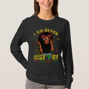 Camiseta Negra História Mês Meninas Africanas Mulher Afro A