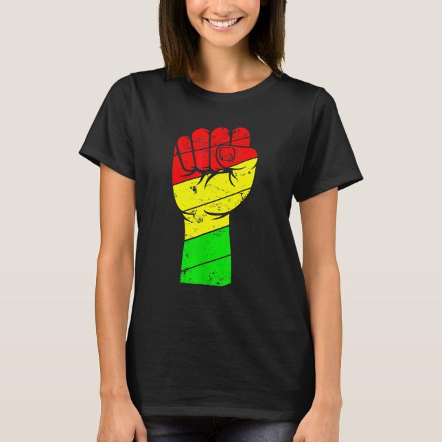 Camiseta Negra História Mês Mulheres Homens Crianças 1 (Frente)