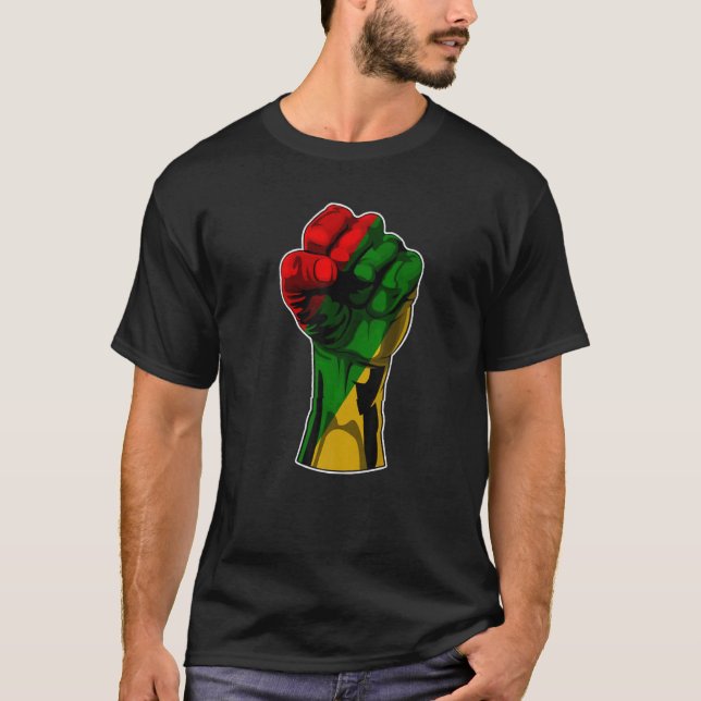 Camiseta Negra História Mês Pinto Poder Negro Mulheres Home (Frente)