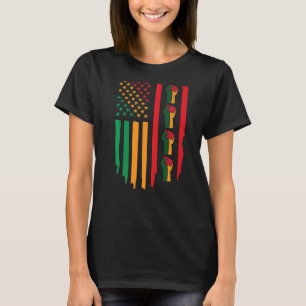 Camiseta Negra História Mês primo-americano bandeira africa
