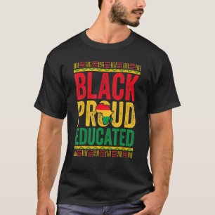 Camiseta Negra História Mês Professor Negro Orgulhoso Educa