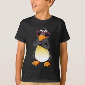 Camiseta Negra legal do Criança Pinguim