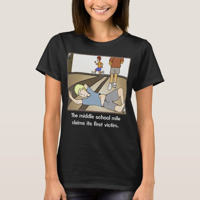 Camiseta Negra Masculina do Meio Escolar (Frente)