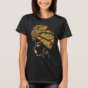 Camiseta Negra Menina Magia Afro Melanina Folheto Preto