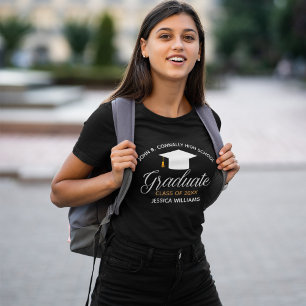 Camiseta Negra-negra personalizada para mulheres