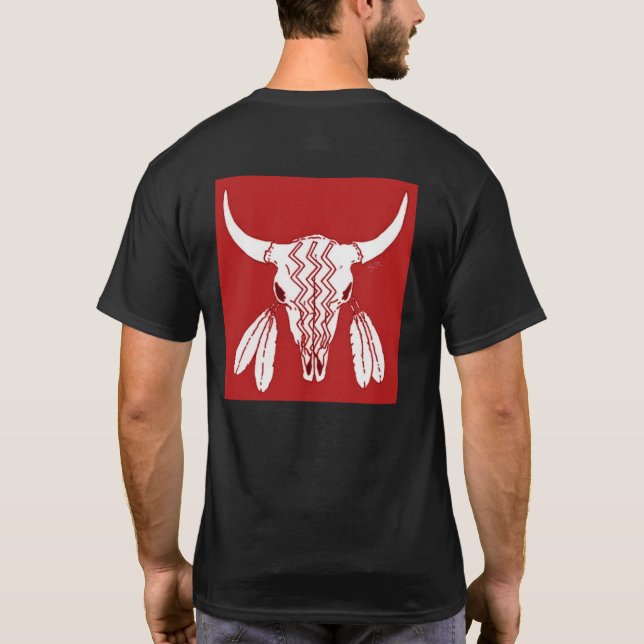 Camiseta Negra Red Ghost Dance Buffalo (Verso)