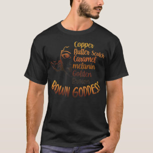 Camiseta Negra Tshirt Linda Mulher Negra Marrom