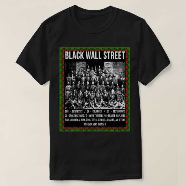 Camiseta Negra Wall Street T Shirt Z (Frente do Design)