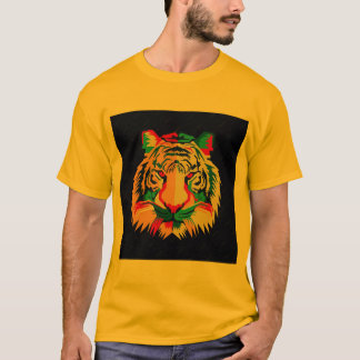 Camiseta "Negrito em Amarelo: Teto do Logotipo do Leão para