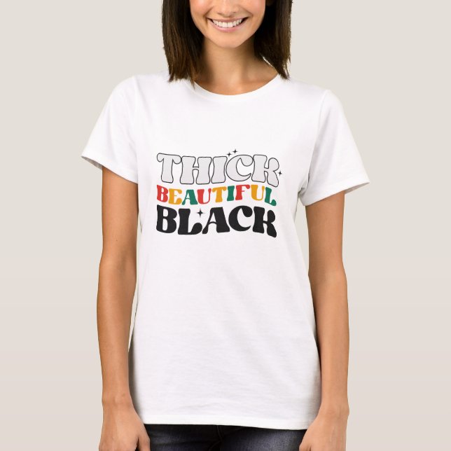 Camiseta Negro espesso - Mês de história negra (Frente)
