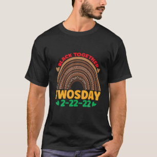 Camiseta Negro Junto Na Segunda-Feira 2-22-22, Preto Americ