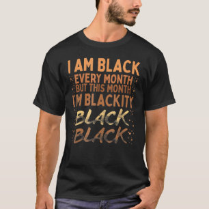 Camiseta Negro Negro Negro A Cada Mês História Negra Afro