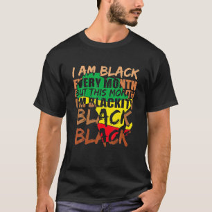 Camiseta Negro Negro Negro a cada mês História Preta BHM