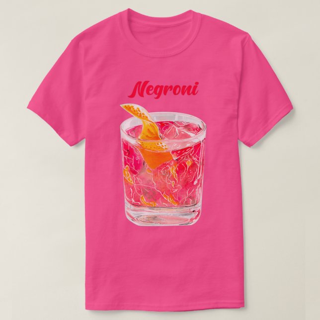 Camiseta Negroni Cocktail (Frente do Design)
