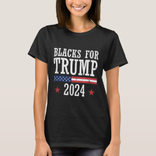 Camiseta Negros Para A Eleição Presidencial De Trump 2024