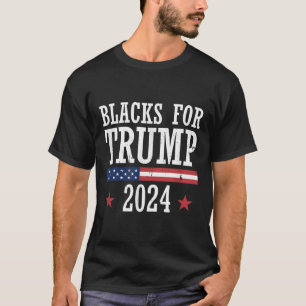 Camiseta Negros Para A Eleição Presidencial De Trump 2024